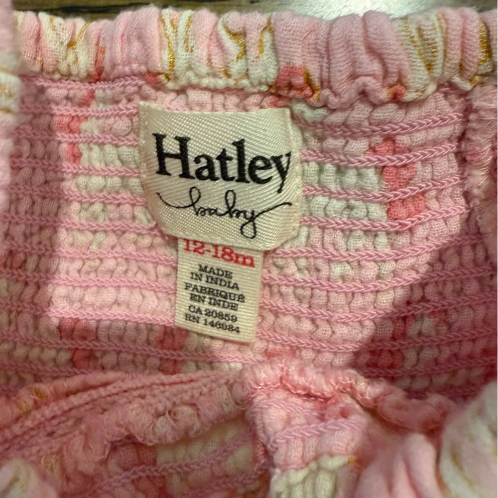 Hatley Pink and White Unicorn Romper with Ruffled Sleeves